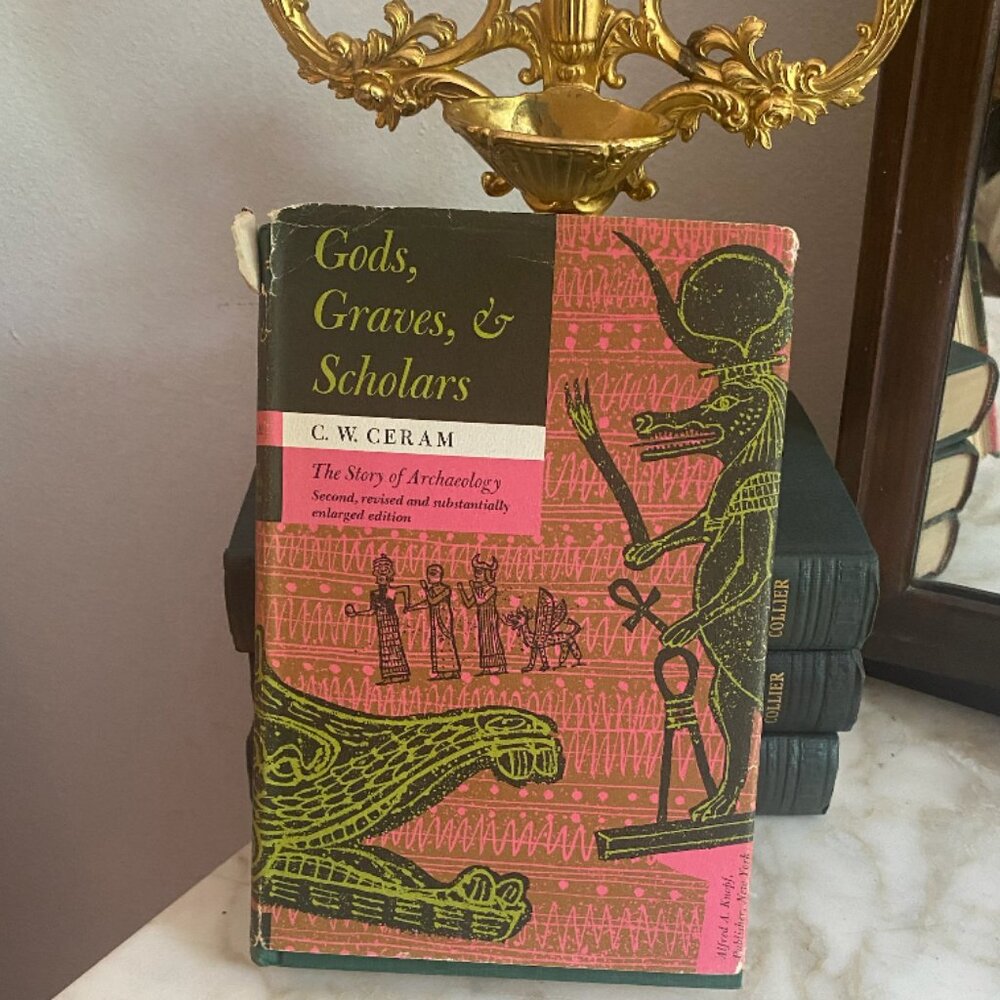 Vintage Gods Graves & Scholars Archaeology History Knoff C. W. Cream Book - Picture 11 of 11